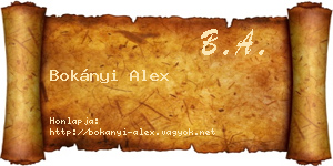Bokányi Alex névjegykártya